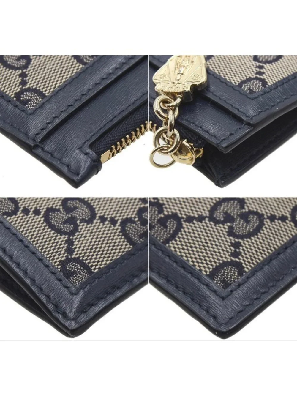 Gucci GG Canvas Card Case Coin Purse Business Holder